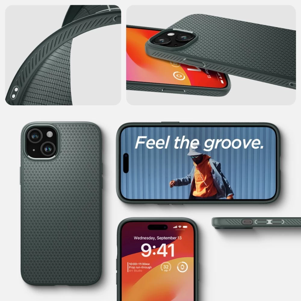 Apple iPhone 15 ümbris roheline SPIGEN LIQUID AIR
