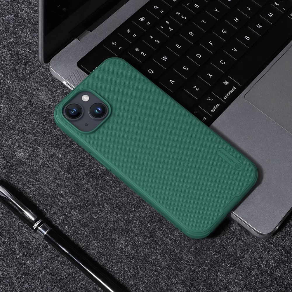 Apple iPhone 15 ümbris roheline NILLKIN SUPER FROSTED SHIELD PRO MAGNETIC
