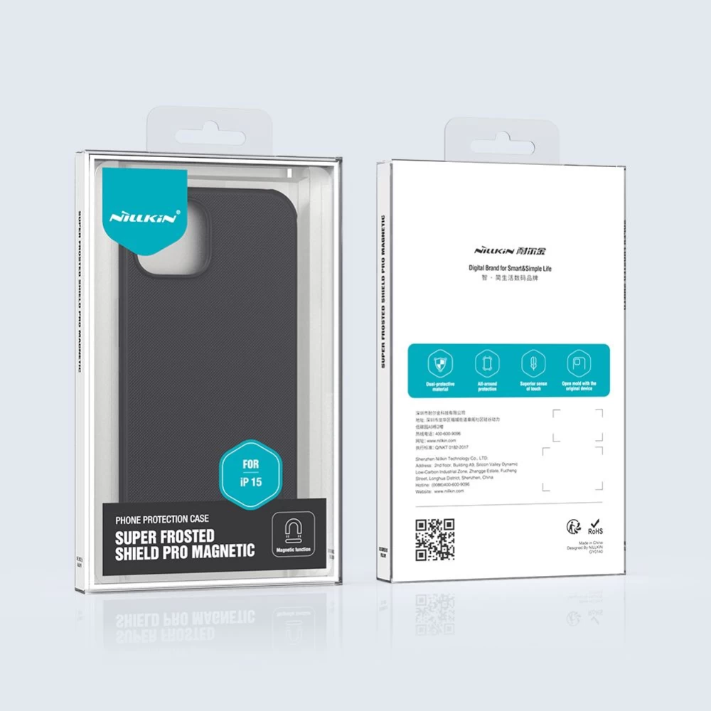 Apple iPhone 15 ümbris roheline NILLKIN SUPER FROSTED SHIELD PRO MAGNETIC