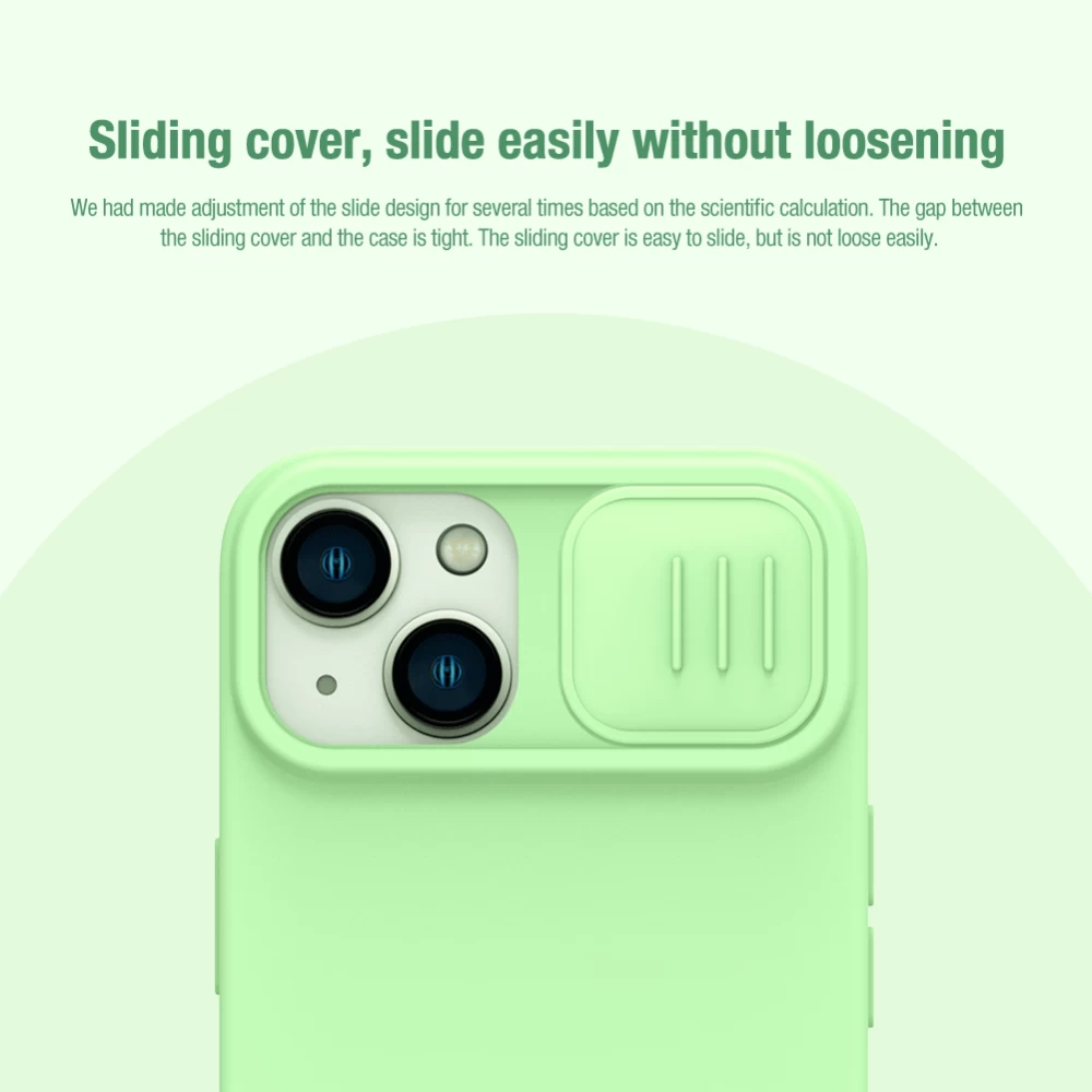 Apple iPhone 15 ümbris sinine NILLKIN CAMSHIELD SILKY SILICON