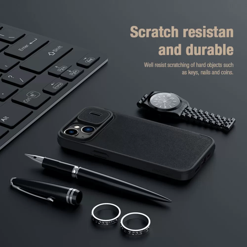 Apple iPhone 15 kaaned sinine NILLKIN QIN PRO LEATHER (CLOTH VERSION)