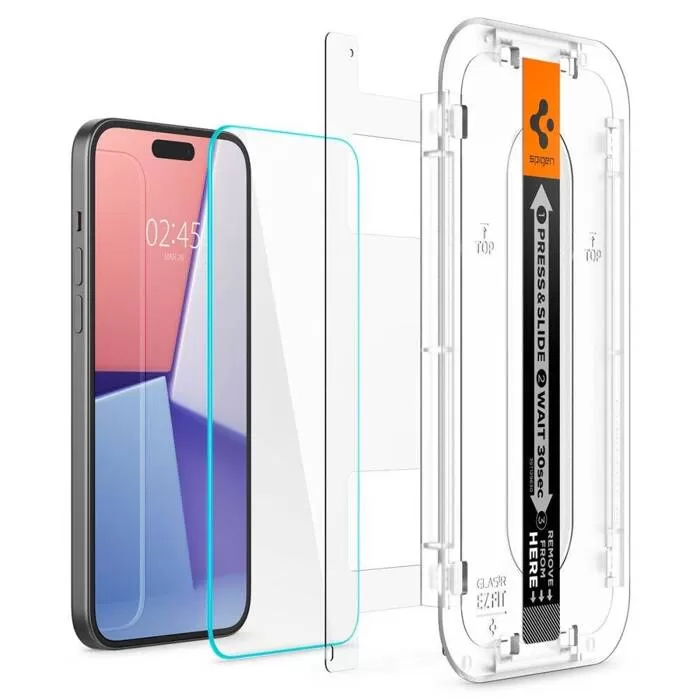 Apple iPhone 15 apsauginis stiklas SPIGEN GLAS.TR ”EZ FIT”