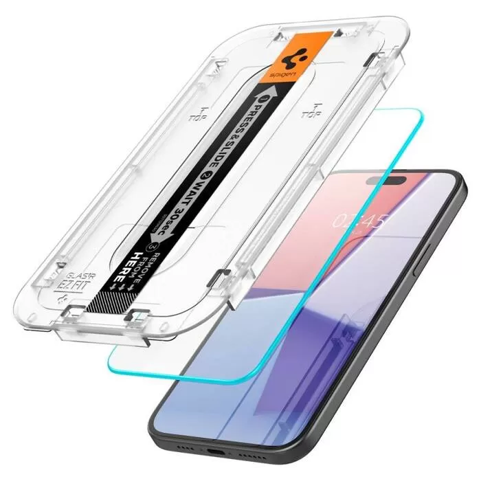 Apple iPhone 15 apsauginis stiklas SPIGEN GLAS.TR ”EZ FIT”