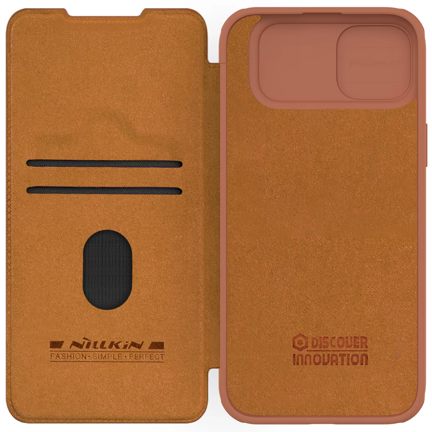 Apple iPhone 15 kaaned pruun NILLKIN QIN PRO LEATHER