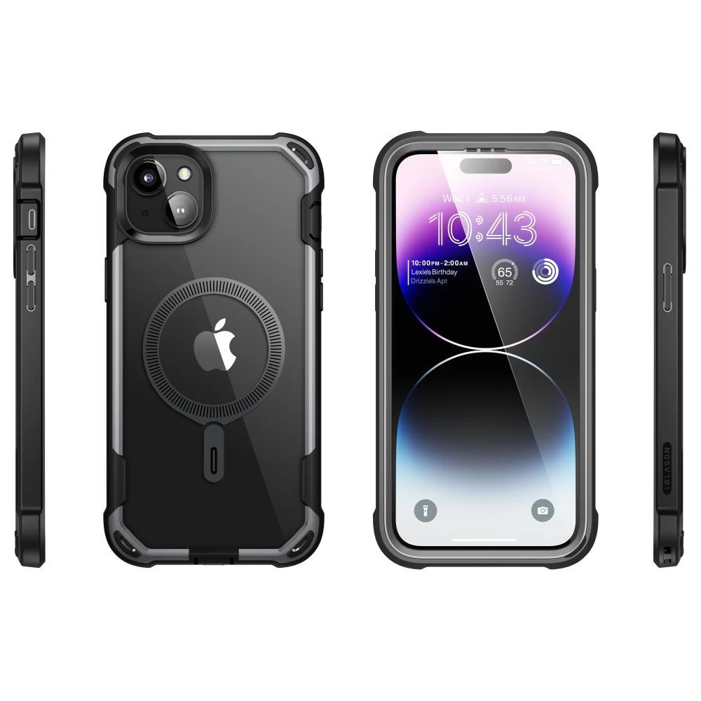 Apple iPhone 15 dėklas Juoda SUPCASE IBLSN ARES MAG MAGSAFE