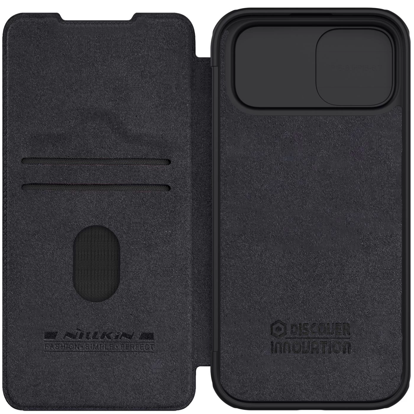 Apple iPhone 15 kaaned must NILLKIN QIN PRO LEATHER