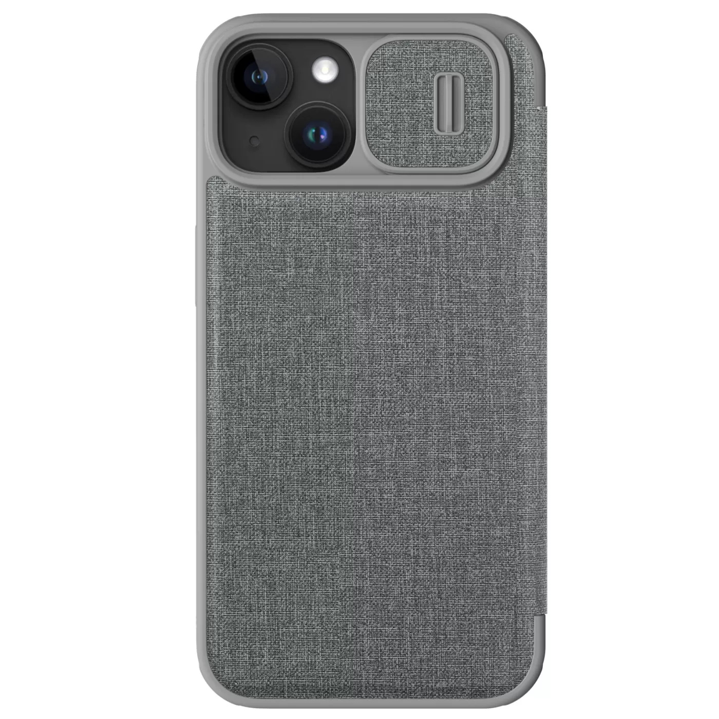 Apple iPhone 15 case gray NILLKIN QIN PRO LEATHER (CLOTH VERSION)
