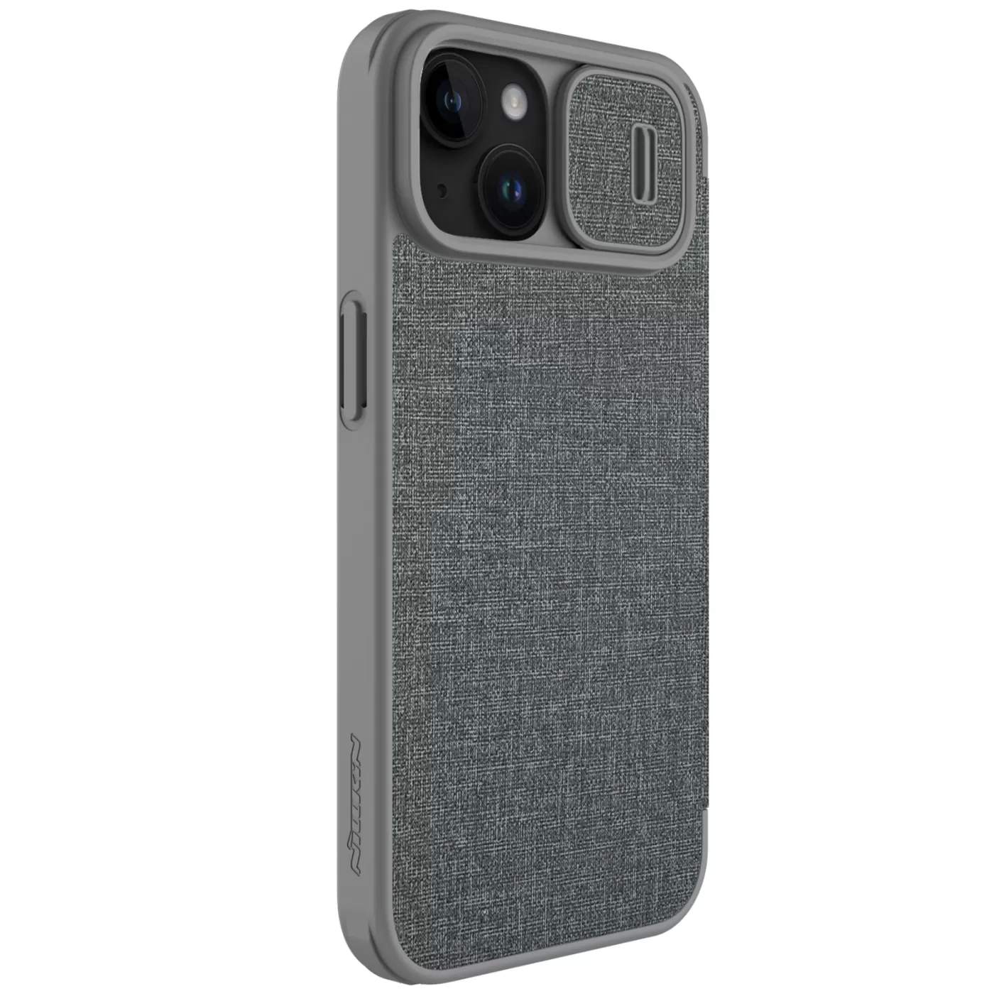 Apple iPhone 15 case gray NILLKIN QIN PRO LEATHER (CLOTH VERSION)