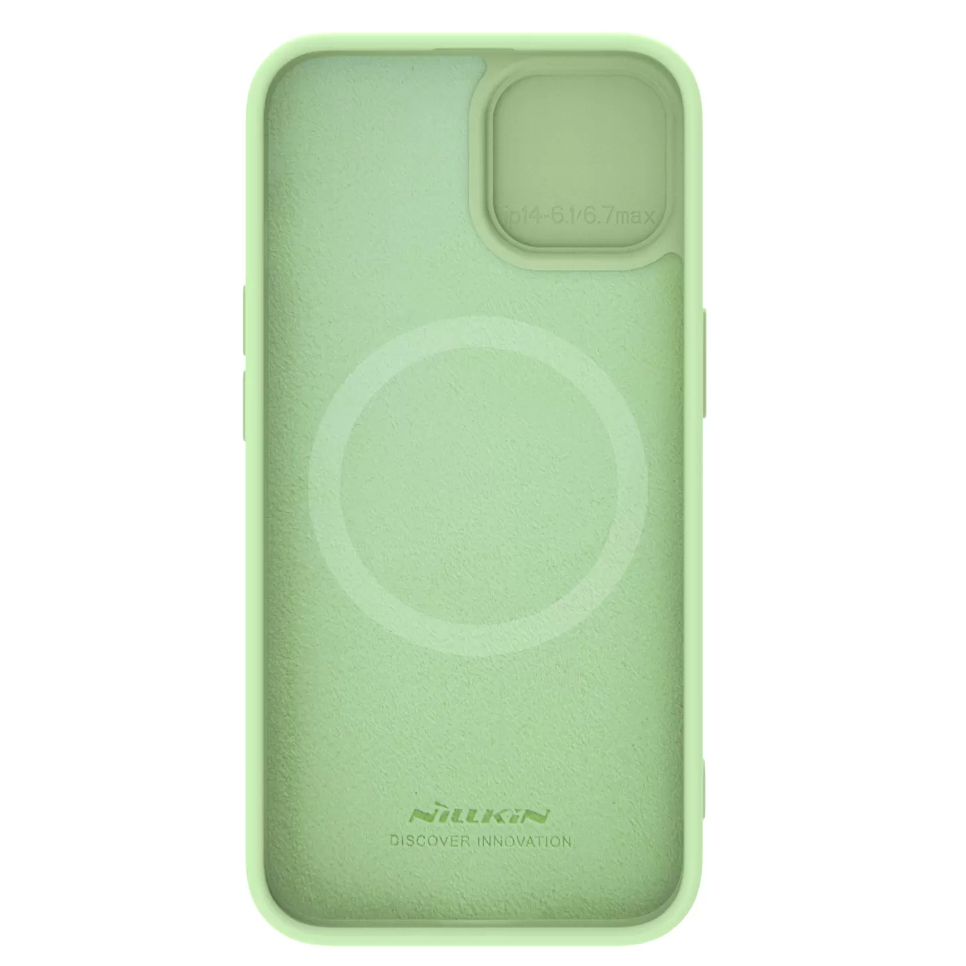 Apple iPhone 15 ümbris roheline NILLKIN CAMSHIELD SILKY MAGNETIC SILICON