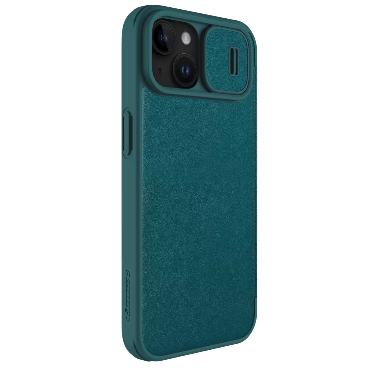 Apple iPhone 15 kaaned roheline NILLKIN QIN PRO LEATHER (PLAIN VERSION)