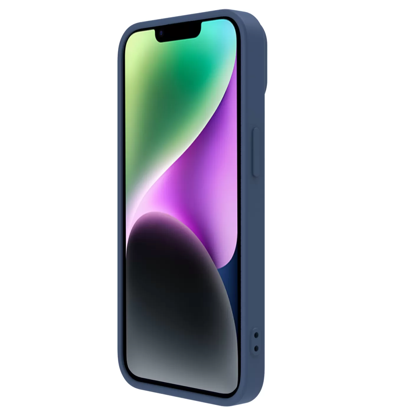 Apple iPhone 15 ümbris sinine NILLKIN CAMSHIELD SILKY MAGNETIC SILICON