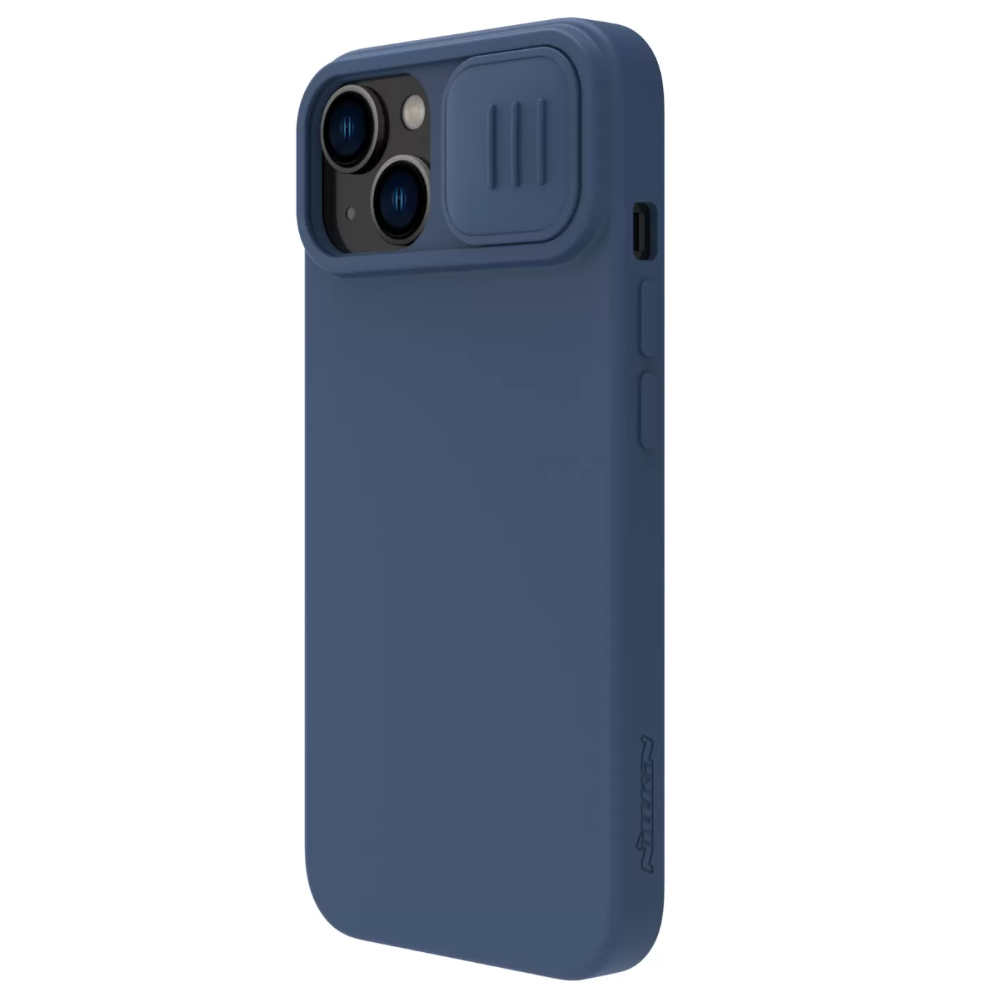 Apple iPhone 15 ümbris sinine NILLKIN CAMSHIELD SILKY MAGNETIC SILICON