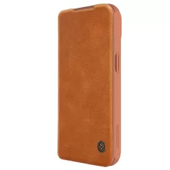 Apple iPhone 15 kaaned pruun NILLKIN QIN PRO LEATHER
