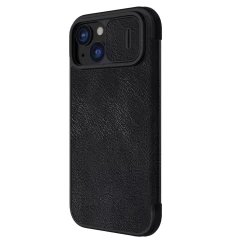 Apple iPhone 15 kaaned must NILLKIN QIN PRO LEATHER