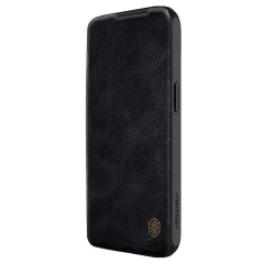 Apple iPhone 15 kaaned must NILLKIN QIN PRO LEATHER