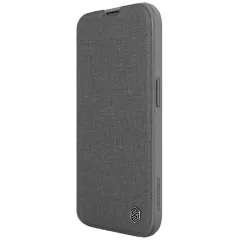 Apple iPhone 15 case gray NILLKIN QIN PRO LEATHER (CLOTH VERSION)