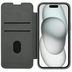 Apple iPhone 15 case gray NILLKIN QIN PRO LEATHER (CLOTH VERSION)