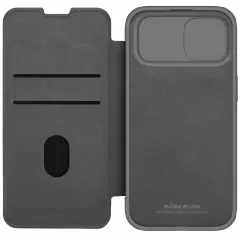 Apple iPhone 15 case gray NILLKIN QIN PRO LEATHER (CLOTH VERSION)
