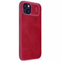 Apple iPhone 15 kaaned punane NILLKIN QIN PRO LEATHER