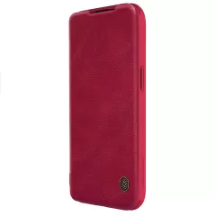 Apple iPhone 15 kaaned punane NILLKIN QIN PRO LEATHER