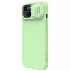 Apple iPhone 15 ümbris roheline NILLKIN CAMSHIELD SILKY MAGNETIC SILICON