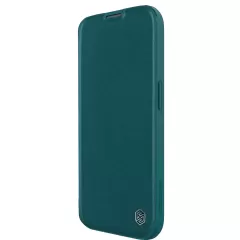 Apple iPhone 15 kaaned roheline NILLKIN QIN PRO LEATHER (PLAIN VERSION)