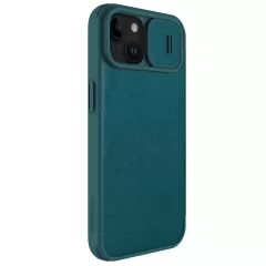 Apple iPhone 15 kaaned roheline NILLKIN QIN PRO LEATHER (PLAIN VERSION)