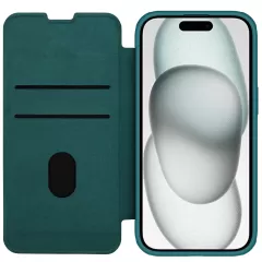 Apple iPhone 15 kaaned roheline NILLKIN QIN PRO LEATHER (PLAIN VERSION)