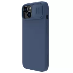 Apple iPhone 15 ümbris sinine NILLKIN CAMSHIELD SILKY MAGNETIC SILICON