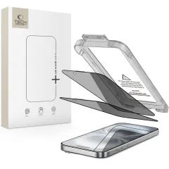 Apple iPhone 15 skärmskydd  TECH-PROTECT QUICK SET SPY+ PRIVACY 2-PACK