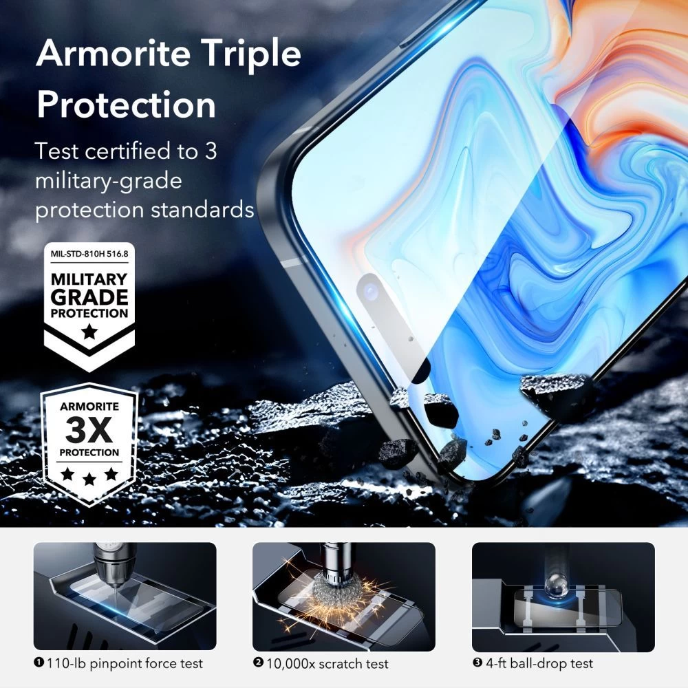 Apple iPhone 15 Plus Tempered glass  ESR ARMORITE