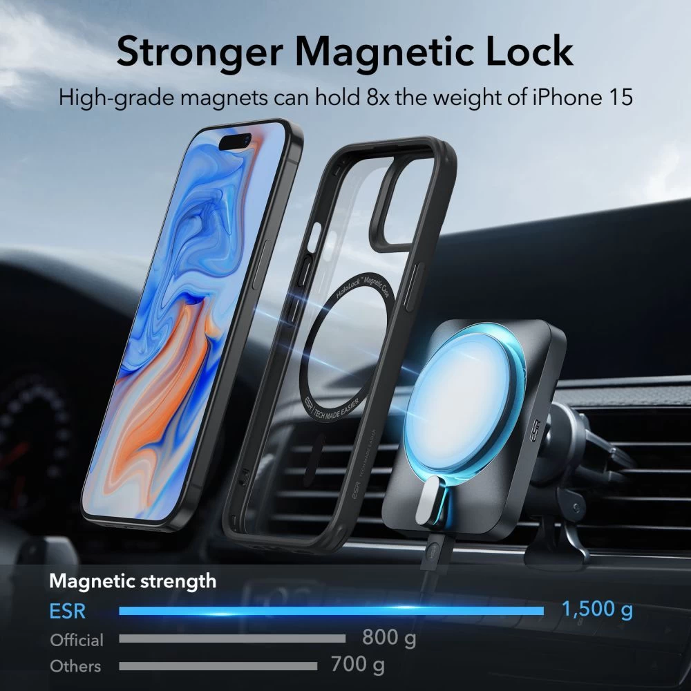 Apple iPhone 15 Plus ümbris  ESR CLASSIC HYBRID HALOLOCK MAGSAFE