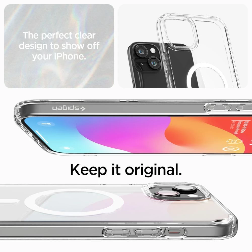 Apple iPhone 15 Plus ümbris valge SPIGEN ULTRA HYBRID MAG MAGSAFE