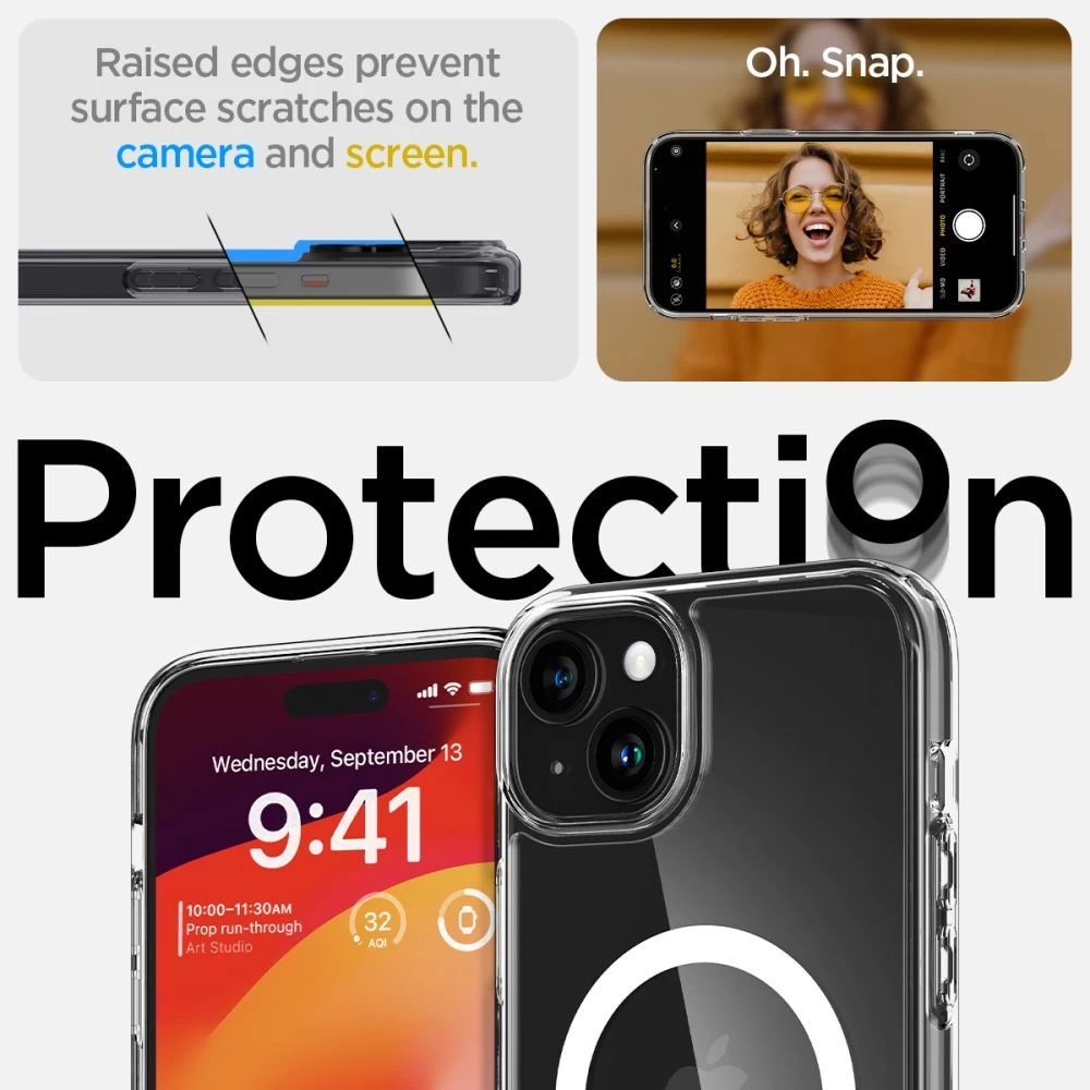 Apple iPhone 15 Plus ümbris valge SPIGEN ULTRA HYBRID MAG MAGSAFE