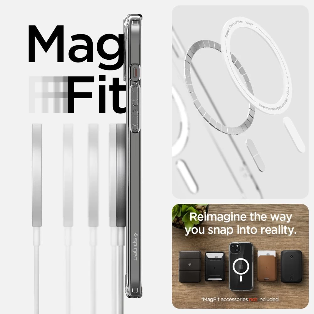 Apple iPhone 15 Plus ümbris valge SPIGEN ULTRA HYBRID MAG MAGSAFE