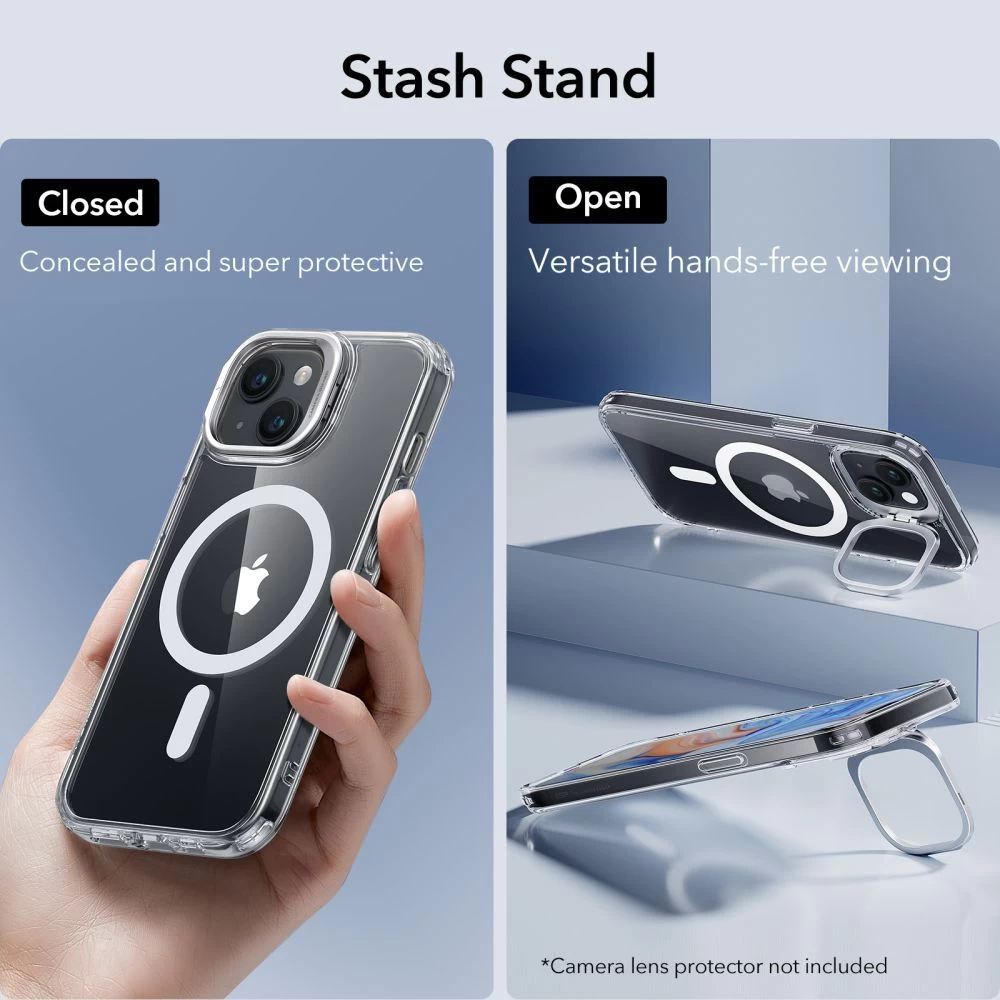 Apple iPhone 15 Plus ümbris läbipaistev ESR CLASSIC KICKSTAND HALOLOCK MAGSAFE