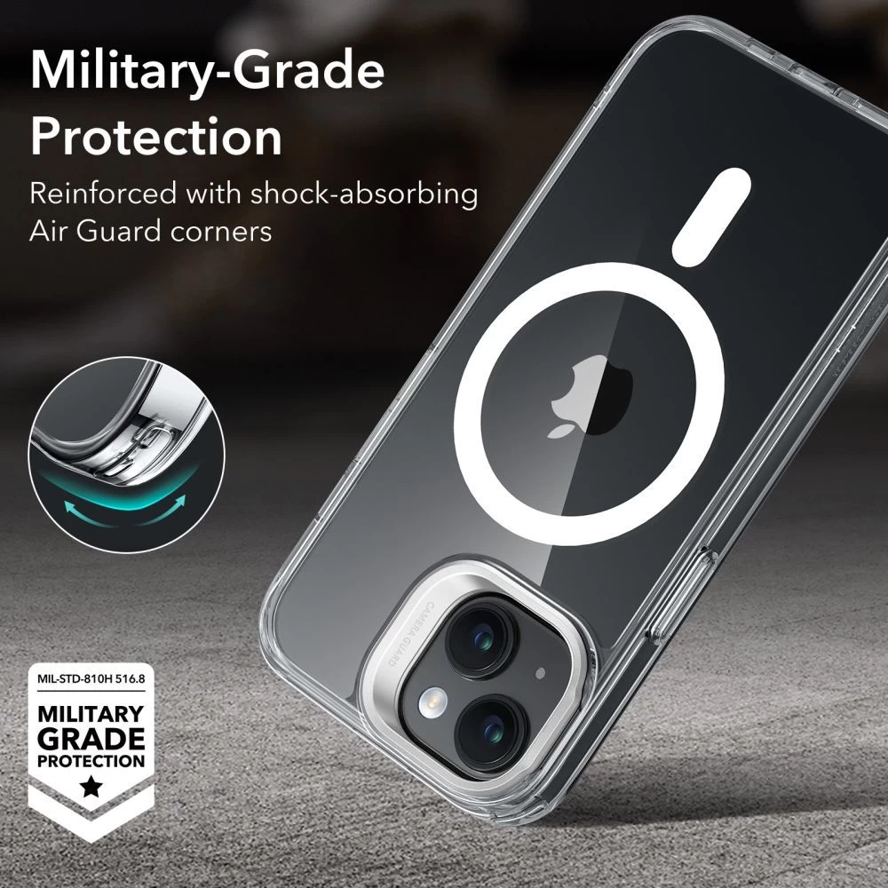 Apple iPhone 15 Plus ümbris läbipaistev ESR CLASSIC KICKSTAND HALOLOCK MAGSAFE