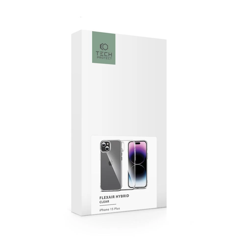 Apple iPhone 15 Plus ümbris läbipaistev TECH-PROTECT FLEXAIR HYBRID