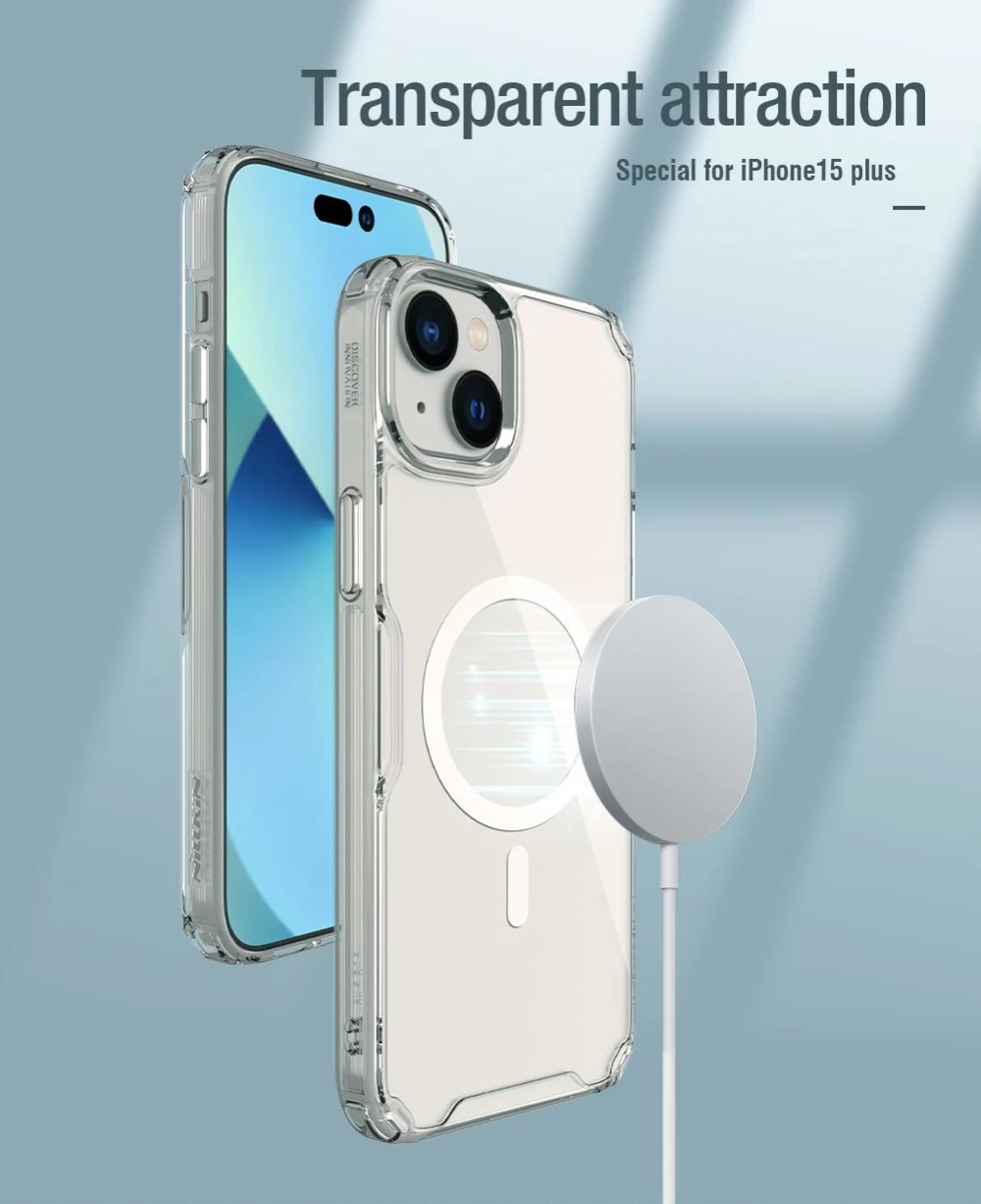 Apple iPhone 15 Plus ümbris läbipaistev NILLKIN TPU PRO MAGNETIC