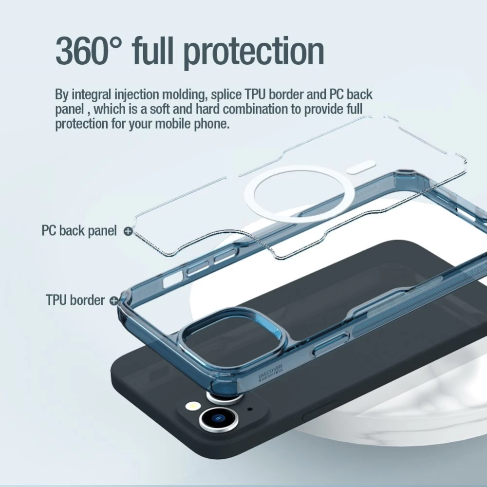 Apple iPhone 15 Plus ümbris läbipaistev NILLKIN TPU PRO MAGNETIC