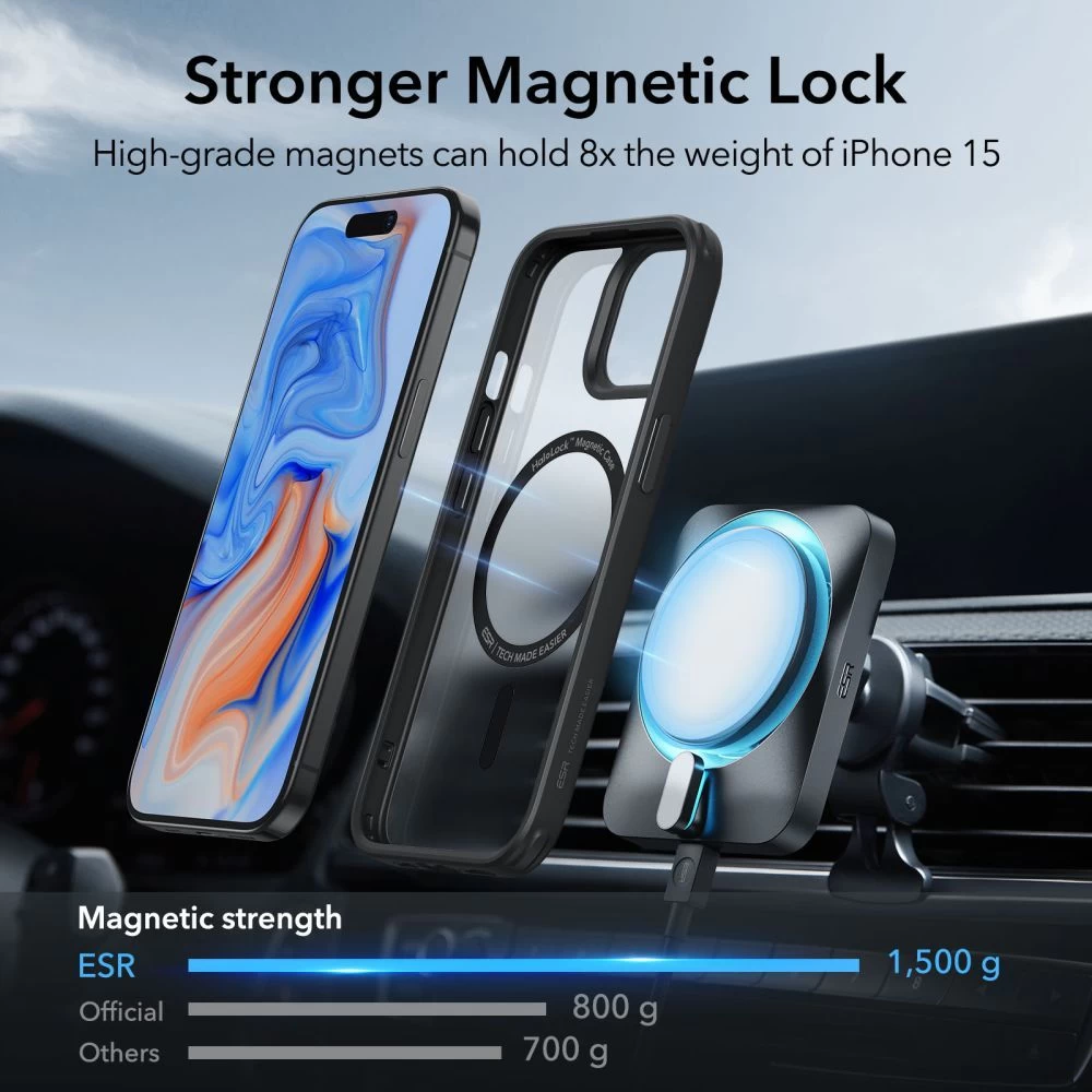 Apple iPhone 15 Plus ümbris must ESR CLASSIC HYBRID HALOLOCK MAGSAFE
