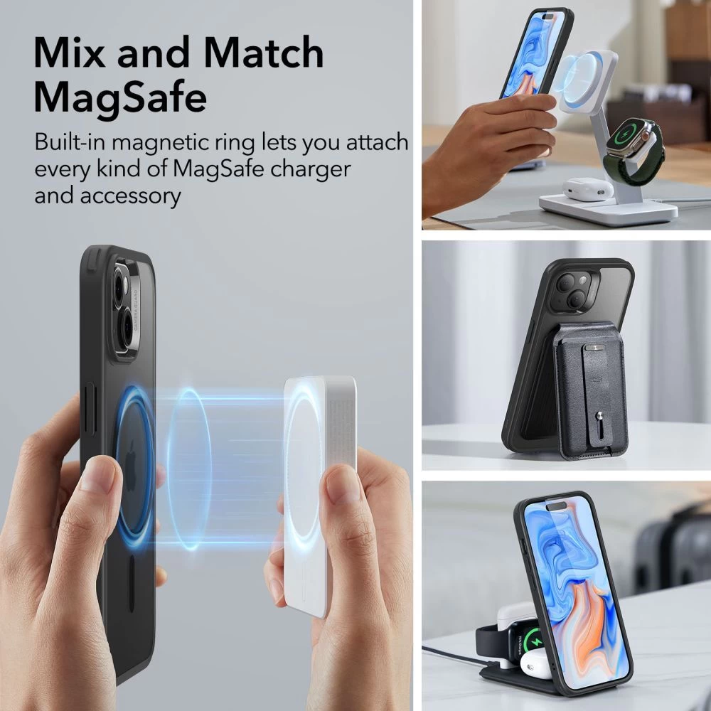 Apple iPhone 15 Plus ümbris must ESR CLASSIC HYBRID HALOLOCK MAGSAFE