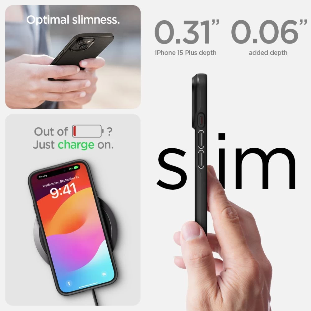 Apple iPhone 15 Plus ümbris must SPIGEN THIN FIT