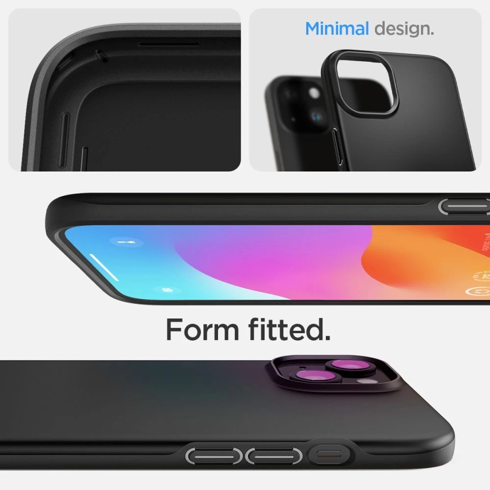 Apple iPhone 15 Plus ümbris must SPIGEN THIN FIT