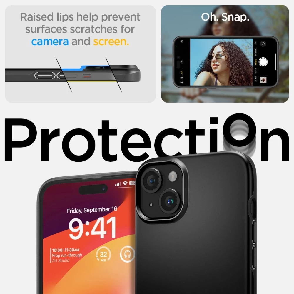 Apple iPhone 15 Plus ümbris must SPIGEN THIN FIT