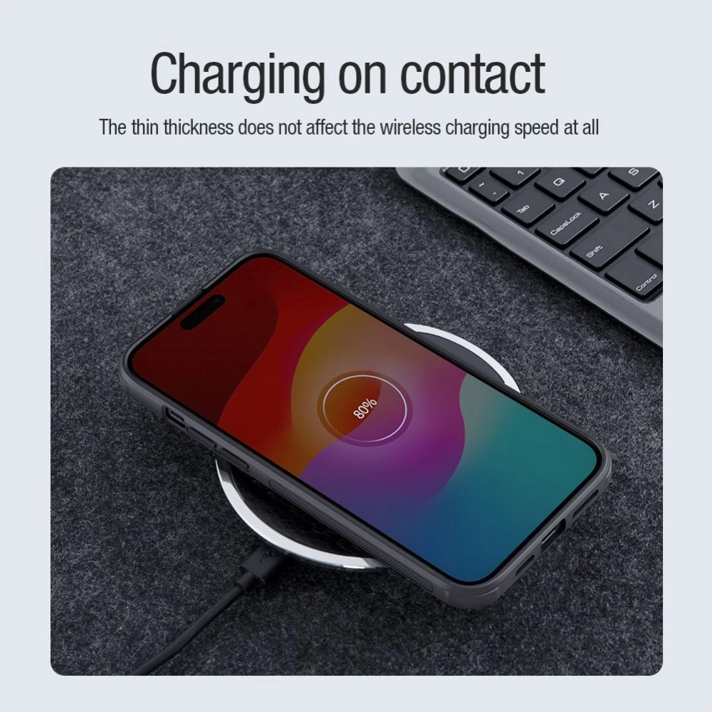 Apple iPhone 15 Plus dėklas žalia NILLKIN SUPER FROSTED SHIELD PRO MAGNETIC