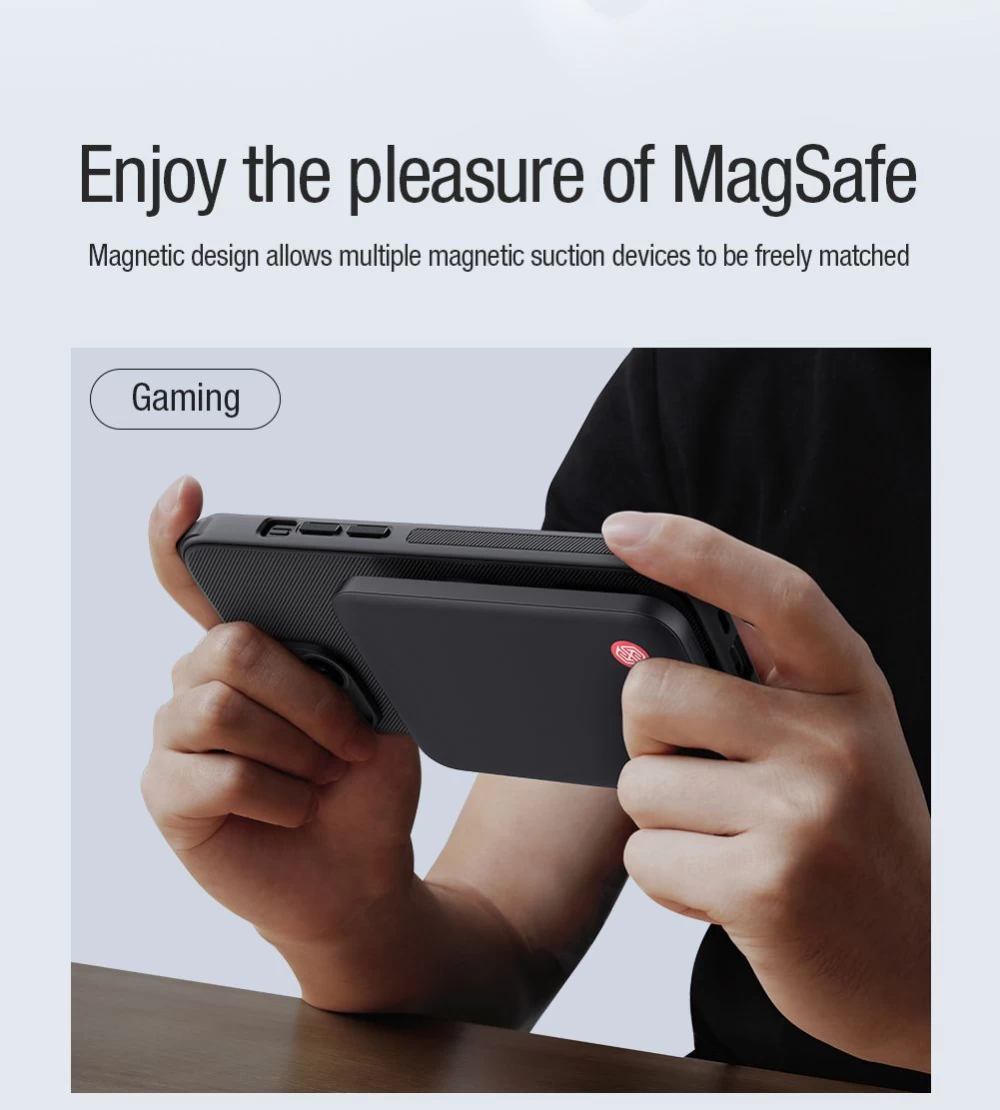 Apple iPhone 15 Plus dėklas mėlyna NILLKIN SUPER FROSTED SHIELD PRO MAGNETIC