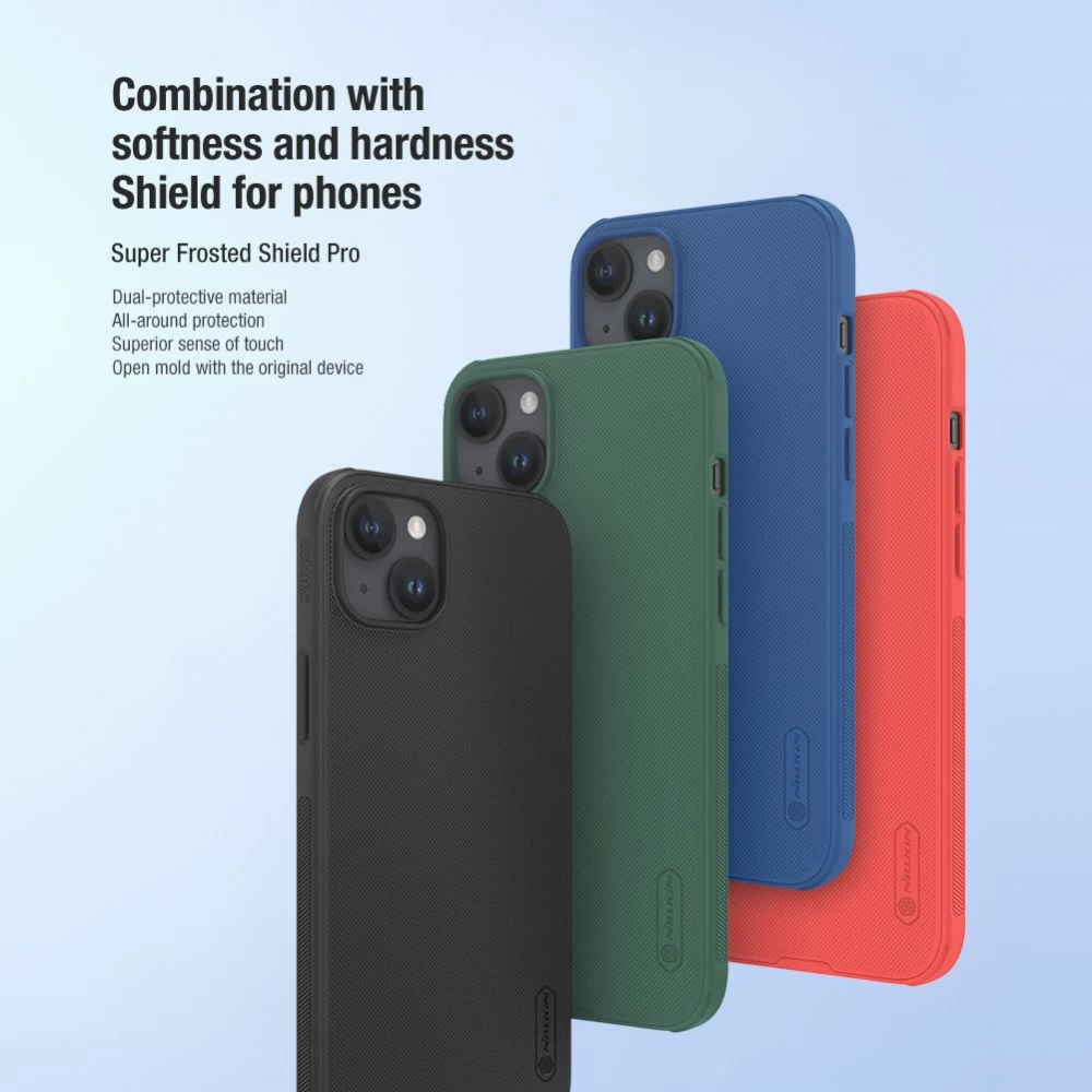 Apple iPhone 15 Plus ümbris sinine NILLKIN SUPER FROSTED SHIELD PRO