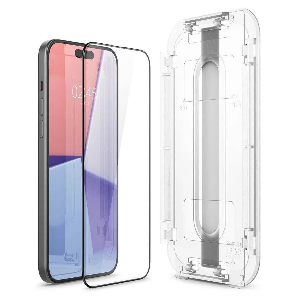 Apple iPhone 15 Plus skärmskydd SPIGEN GLAS.TR ”EZ FIT” FC 2-PACK