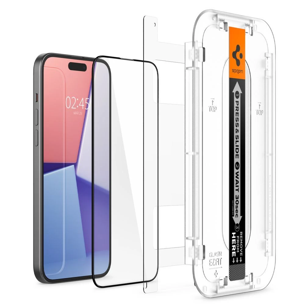 Apple iPhone 15 Plus skärmskydd SPIGEN GLAS.TR ”EZ FIT” FC